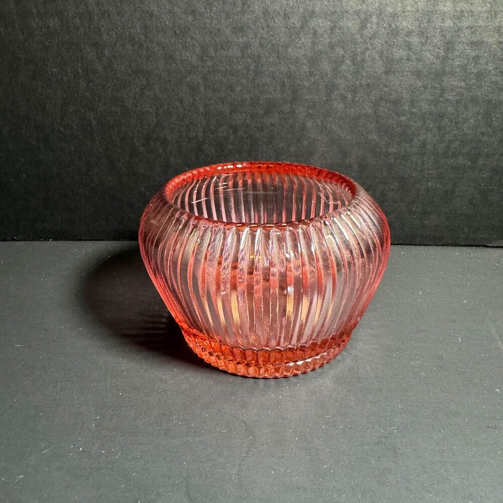 Pink Vintage Retired Fenton Glass Votive Bowl [Item 832]